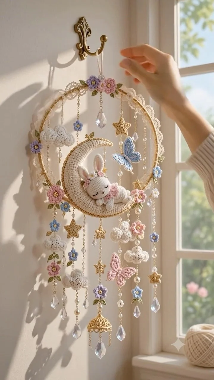 Handmade crochet nursery piece, perfect for creating a cozy children's room.