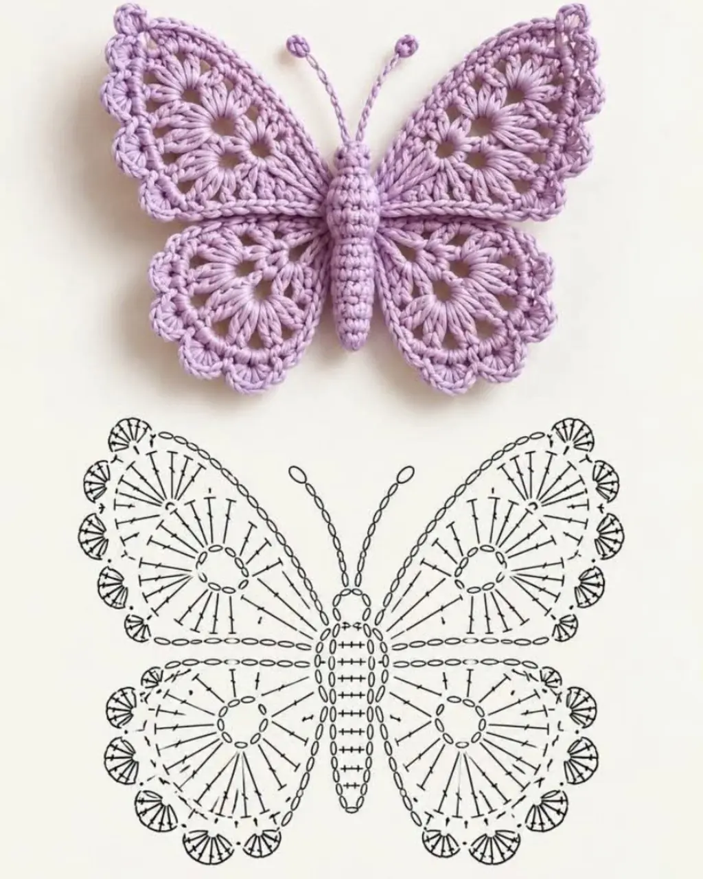 Lilac Openwork Butterfly in lilac