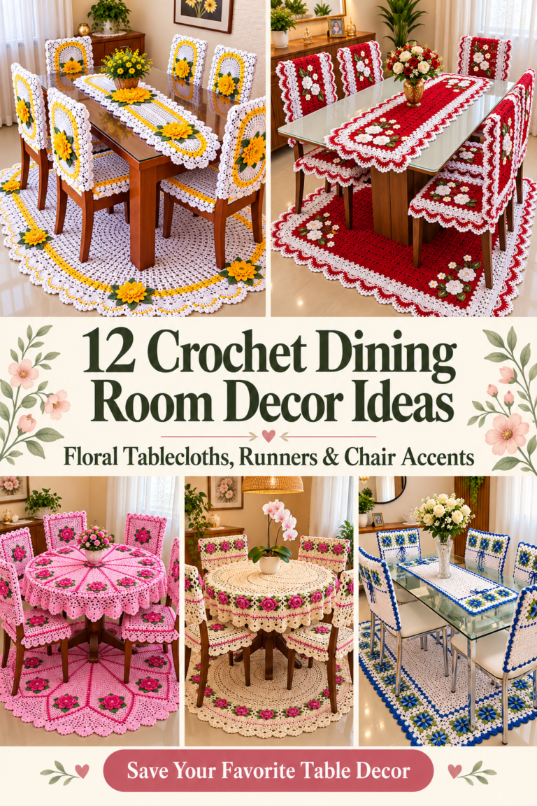 12 Floral Crochet Dining