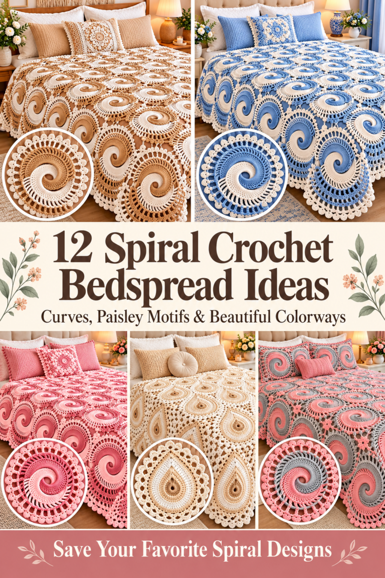 12 Spiral Crochet Bedspread