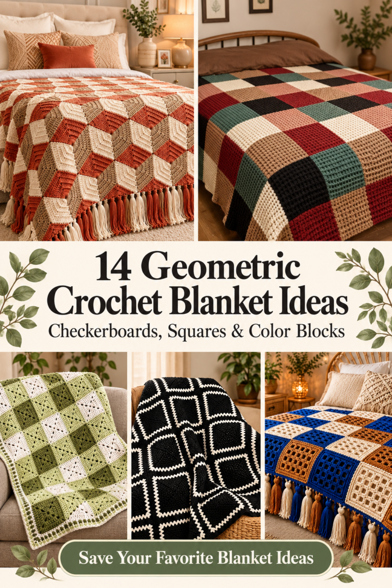 14 Geometric Crochet Blanket