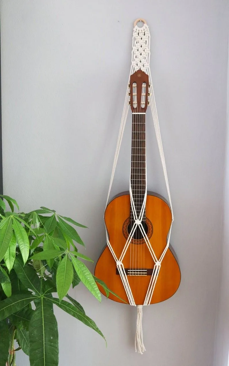 Decorative Guitar Cradle Cover in cream