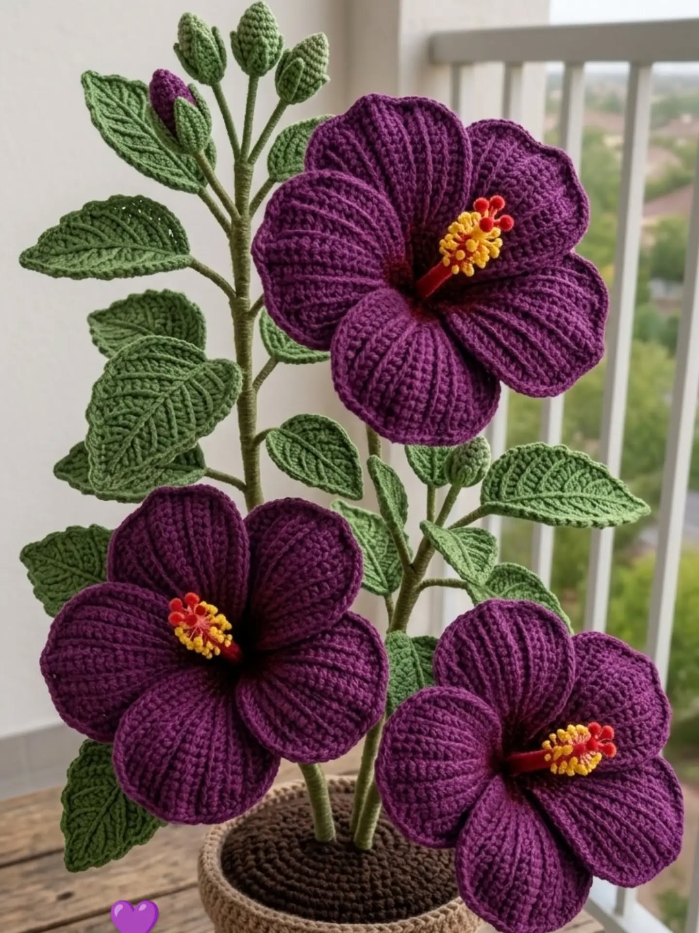 Burgundy Hibiscus Stems in burgundy, gold and green