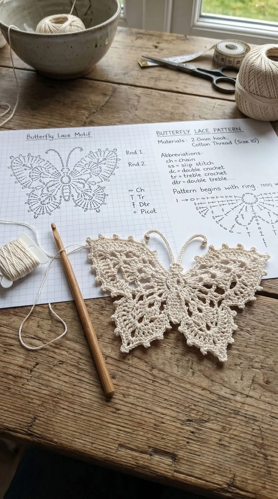 Ivory Butterfly Applique in ivory