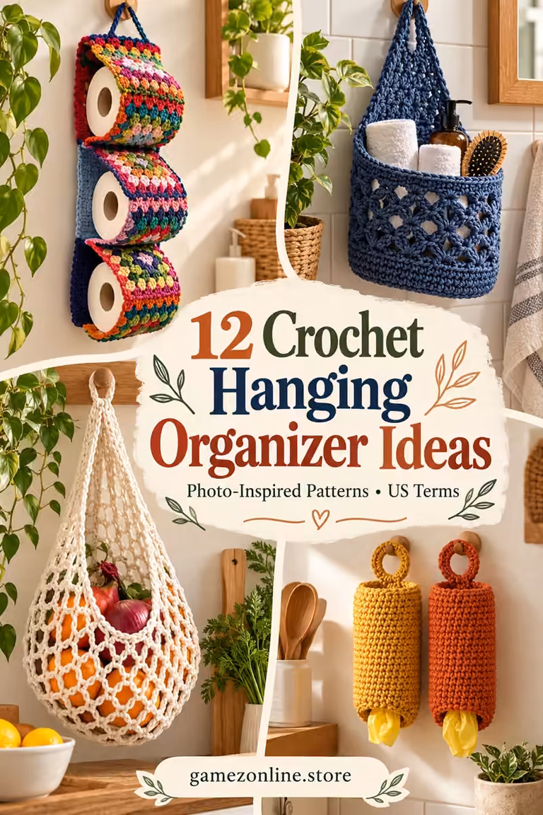 12 Crochet Hanging Organizer Ideas