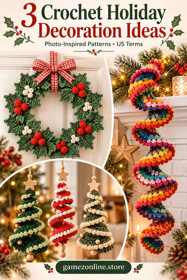 3 Crochet Holiday Decoration Ideas